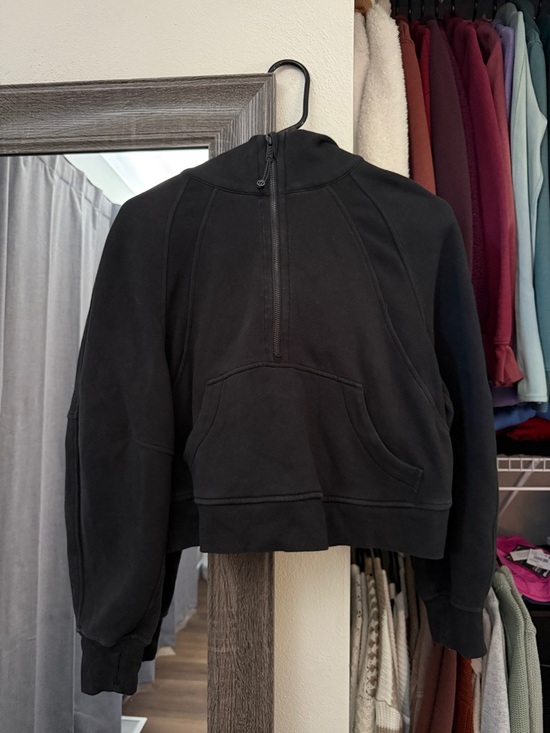 lululemon athletica Tops - Lululemon Scuba Half Zip Hoodie Black XS/S